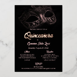 Invitación a la fiesta Quinceanera, Relieve metali