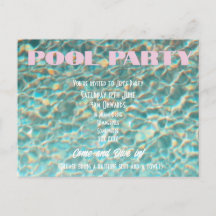 Invitación a la Fiesta Retro en la Piscina