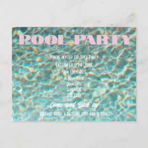 Invitación a la Fiesta Retro en la Piscina