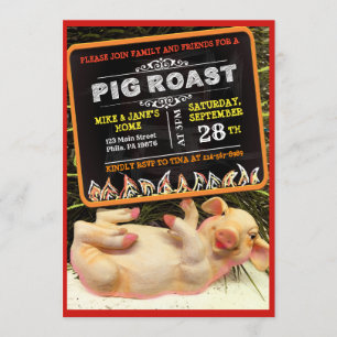 Invitación a la FIESTA ROAST PIG DULCE