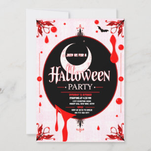 Invitación a la fiesta sangrienta de Halloween