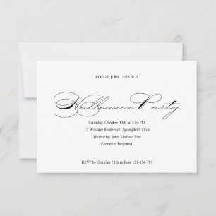 Invitación a la fiesta simple de baile de hallowee