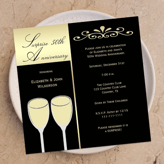 Invitación a la fiesta sorpresa de bodas de oro (Subido por el creador)