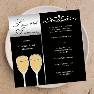 Invitación a la fiesta sorpresa de bodas de plata