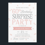 Invitación a la fiesta sorpresa de confeti de 60 a<br><div class="desc">Esta elegante y chic invitación para la fiesta sorpresa de cumpleaños número 60 presenta un tema de confeti elegante con tipografía moderna. Para una invitación aún más memorable, seleccione una forma de corte, papel texturizado o papel doble grueso. Para un año de cumpleaños personalizado, por favor envíenos un mensaje y...</div>