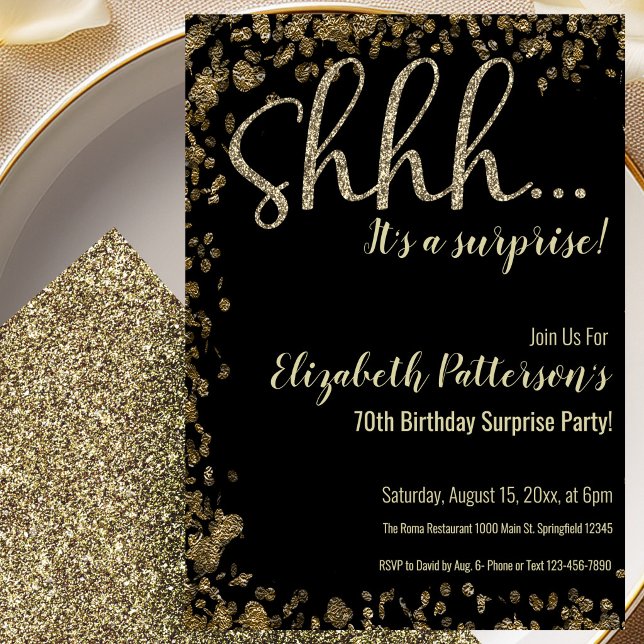 Invitación a la Fiesta Sorpresa de Cumpleaños 70 A (Subido por el creador)