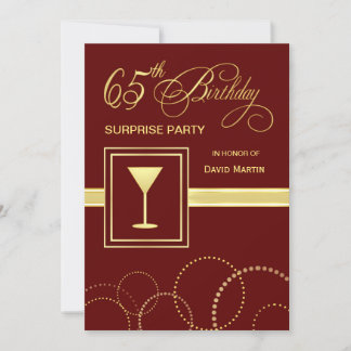 Invitación a la fiesta sorpresa de cumpleaños núme