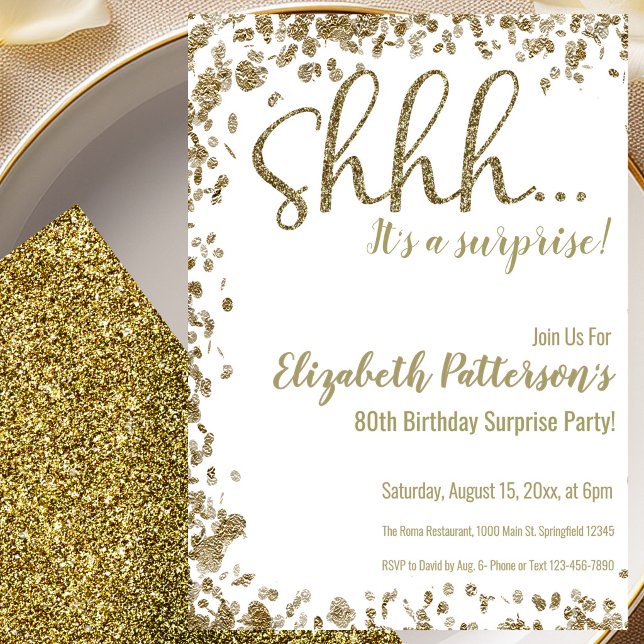 Invitación a la fiesta sorpresa de cumpleaños núme (Subido por el creador)
