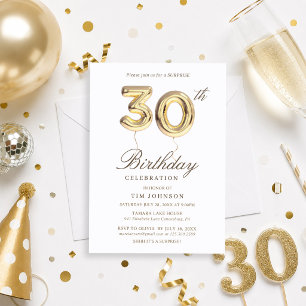 Invitación a la fiesta sorpresa de cumpleaños núme