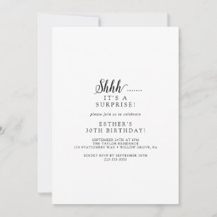 Invitación a la fiesta sorpresa de guión antiguo
