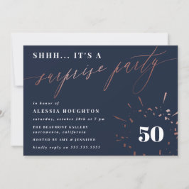 Invitación a la fiesta sorpresa de Navy y Rosa Gol