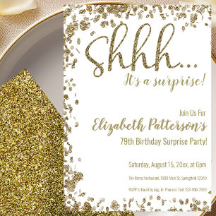 Invitación a la fiesta sorpresa del 79 cumpleaños