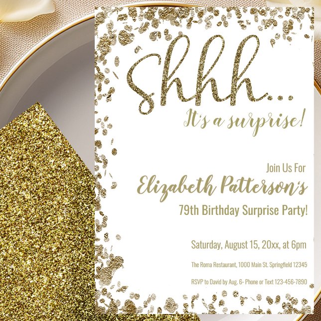 Invitación a la fiesta sorpresa del 79 cumpleaños  (Subido por el creador)
