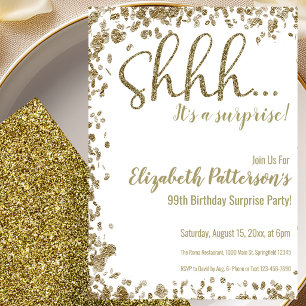 Invitación a la fiesta sorpresa del 99 cumpleaños