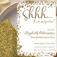 Invitación a la fiesta sorpresa del cumpleaños núm