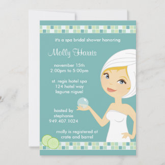 Invitación a la fiesta Spa Bridal Shower