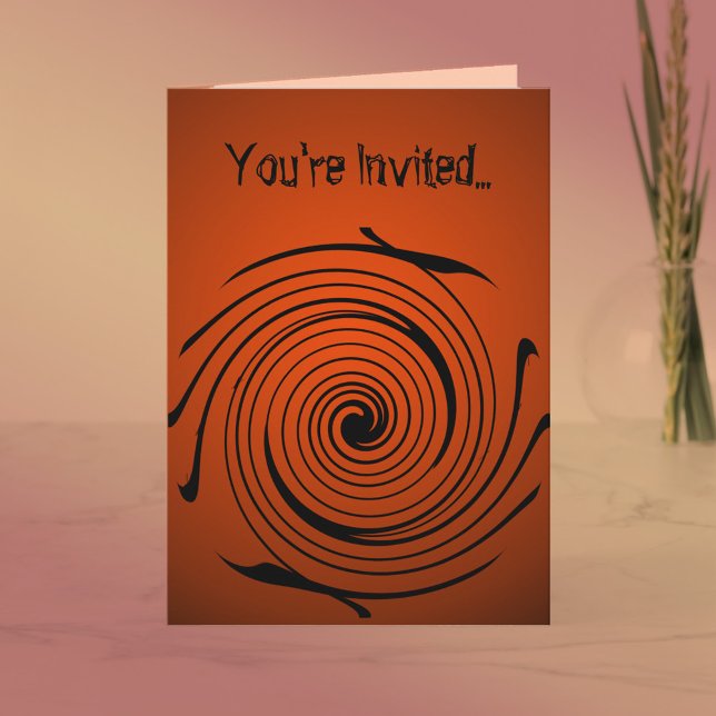 Invitación a la fiesta Swirl de Halloween (Subido por el creador)