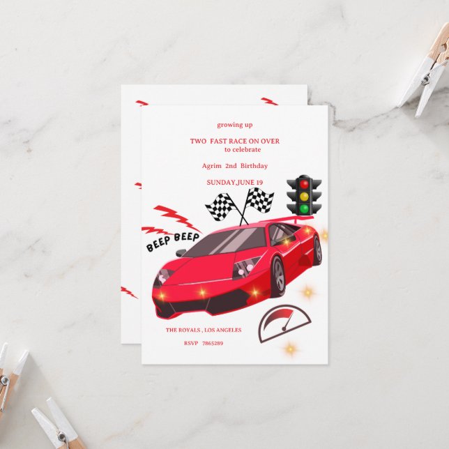 Invitación a la Fiesta Temática de Carreras de Aut (Anverso/Reverso In Situ)