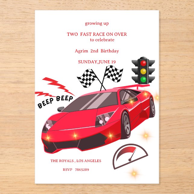 Invitación a la Fiesta Temática de Carreras de Aut (Anverso)