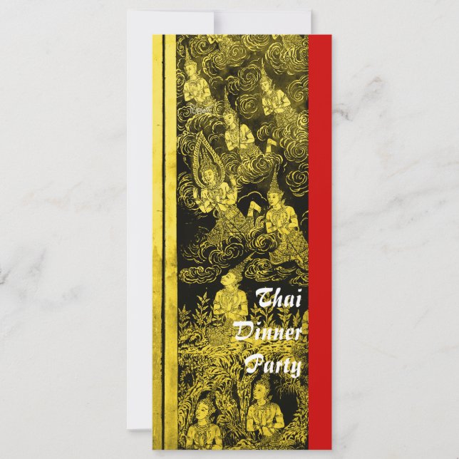 Invitación a la fiesta temática de la cena en Tail (Anverso)