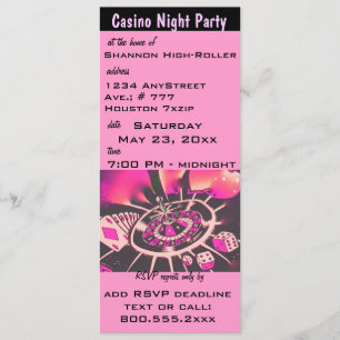 Invitación a la fiesta temática de Pink Casino Nig