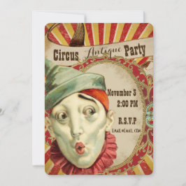 Invitación a la fiesta temática del circo antiguo