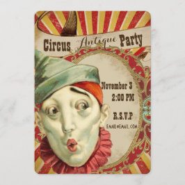 Invitación a la fiesta temática del circo antiguo