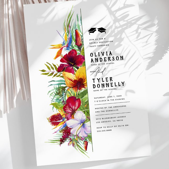 Invitación a la fiesta tropical de doble graduació (Subido por el creador)