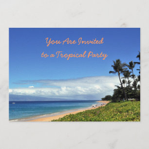 Invitación a la fiesta tropical de Maui