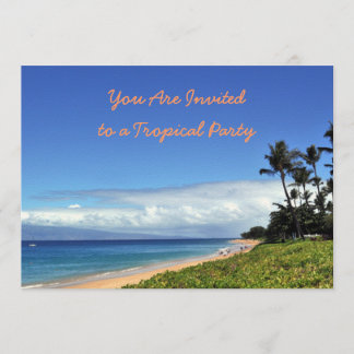 Invitación a la fiesta tropical de Maui