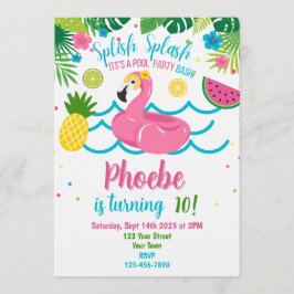 Invitación a la Fiesta Tropical de Piscina Flamenc