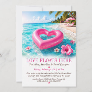 Invitación a la Fiesta Tropical de Playa 'El Amor 