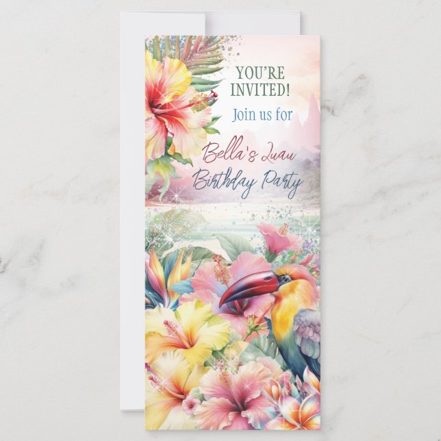 Invitación a la Fiesta Tropical de Verano en la Pl (Anverso)