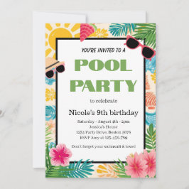 Invitación a la Fiesta Tropical en la Piscina Cump