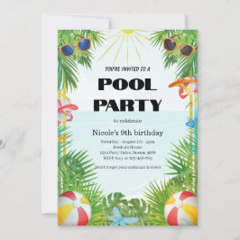 Invitación a la Fiesta Tropical en la Piscina Cump