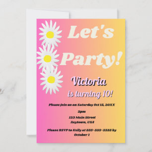 Invitación a la Fiesta Tween
