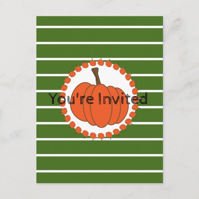 Invitación a la Fiesta Verde de Halloween (Anverso)