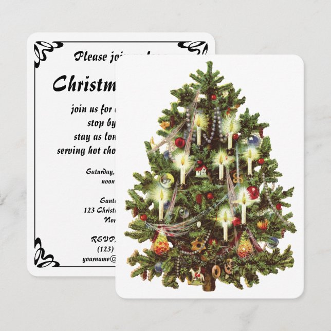 Invitación a la fiesta victoriana de los árboles n (Anverso / Reverso)