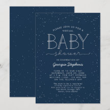 Invitación a la fiesta virtual de baby shower de S