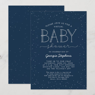 Invitación a la fiesta virtual de baby shower de S