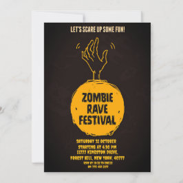 Invitación a la fiesta zombi de Halloween