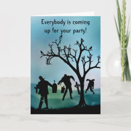Invitación a la fiesta zombie apocalypse o Hallowe
