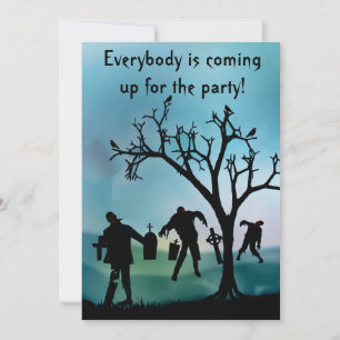 Invitación a la fiesta zombie apocalypse o Hallowe