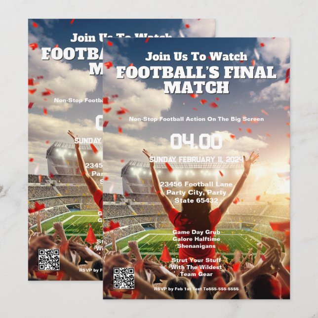 Invitación a la Final de Fútbol Triunfo de Touchdo (Anverso / Reverso)