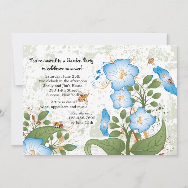 Invitación a la flor de gloria de la mañana (Anverso)