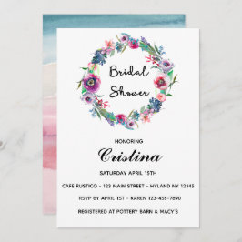 Invitación a la flor multicolor