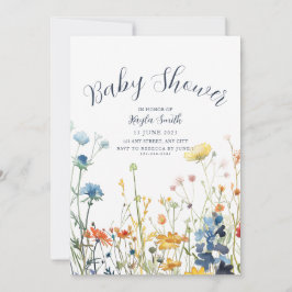Invitación a la flor silvestre blanca y caprichosa