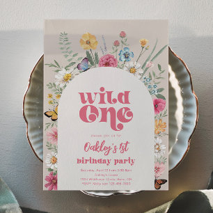 Invitación a la flor silvestre brillante