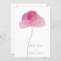 Invitación a la flor simple