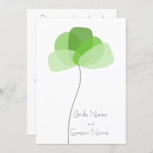 Invitación a la flor simple